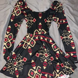 Long sleeved backless dress